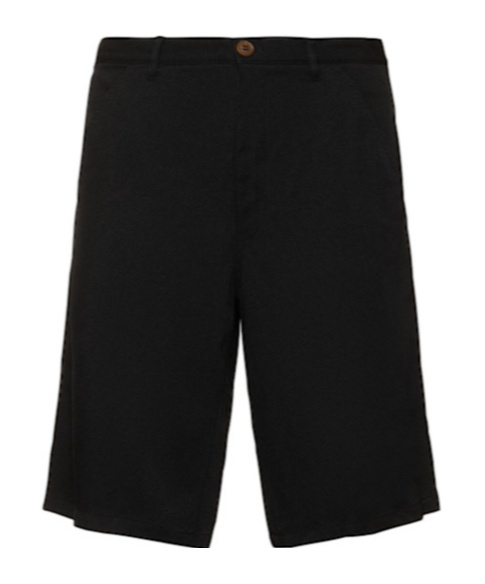 Comme Des Garçons Black Crumpled Bermuda Shorts