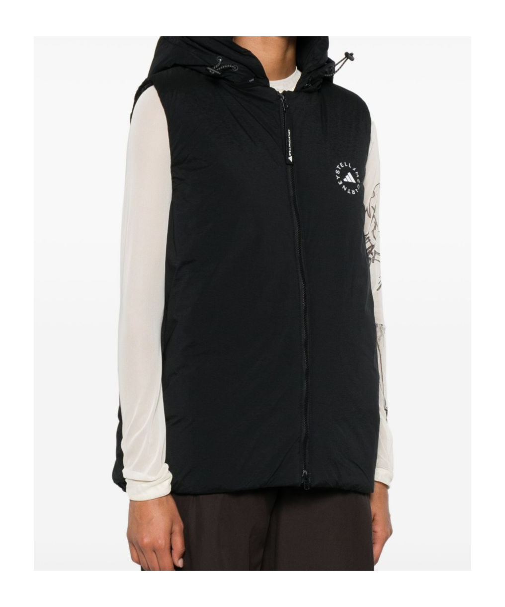 Adidas By Stella Mccartney Adidas By Stella Mc Cartney Hooded Vest In Black