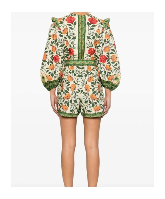 Farm Rio Patterned Jumpsuit In Multi