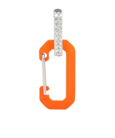 Eéra Chiara Small 18kt White Gold And Diamond Single Earring In Yellow