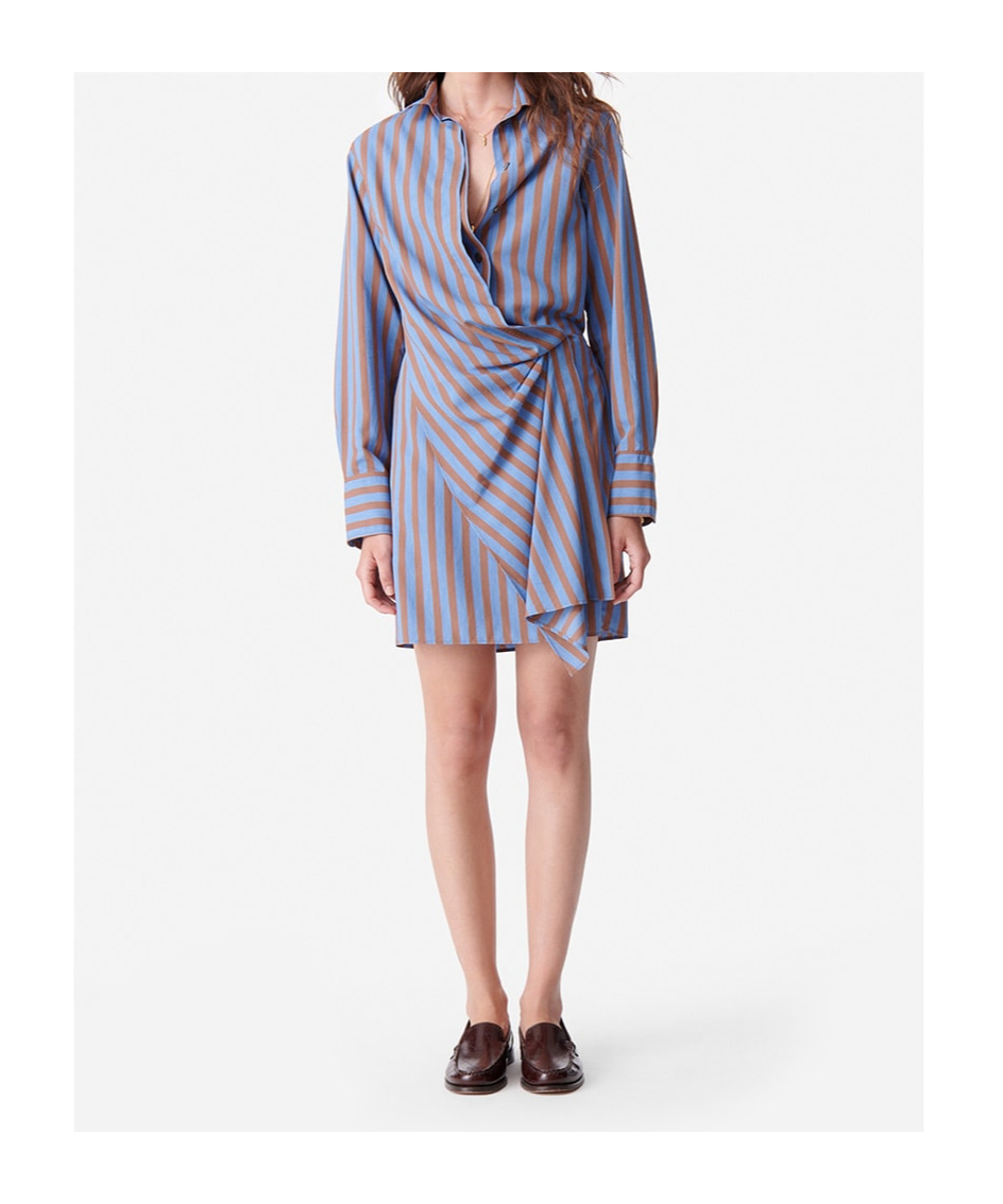 Vanessa Bruno Long-sleeved Dress In Blue
