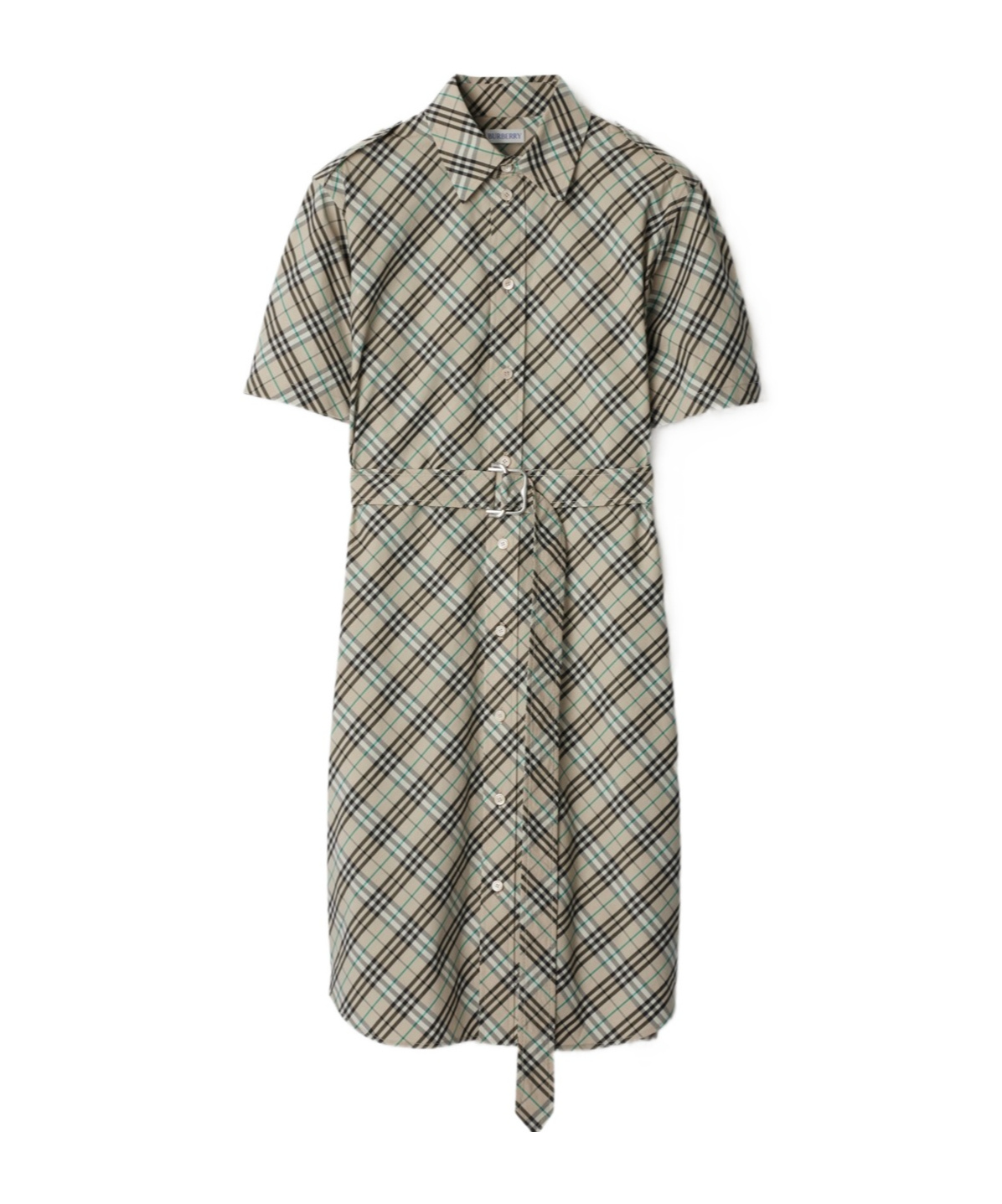 Burberry Woman Beige Dresses In Gray