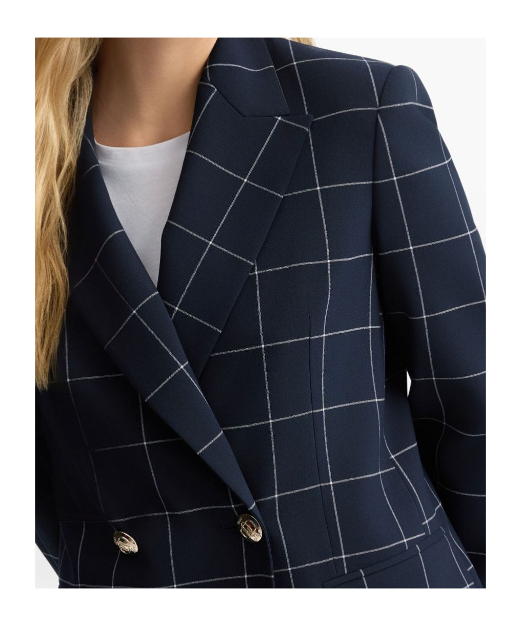 Liu •jo Double-breasted Check Blazer