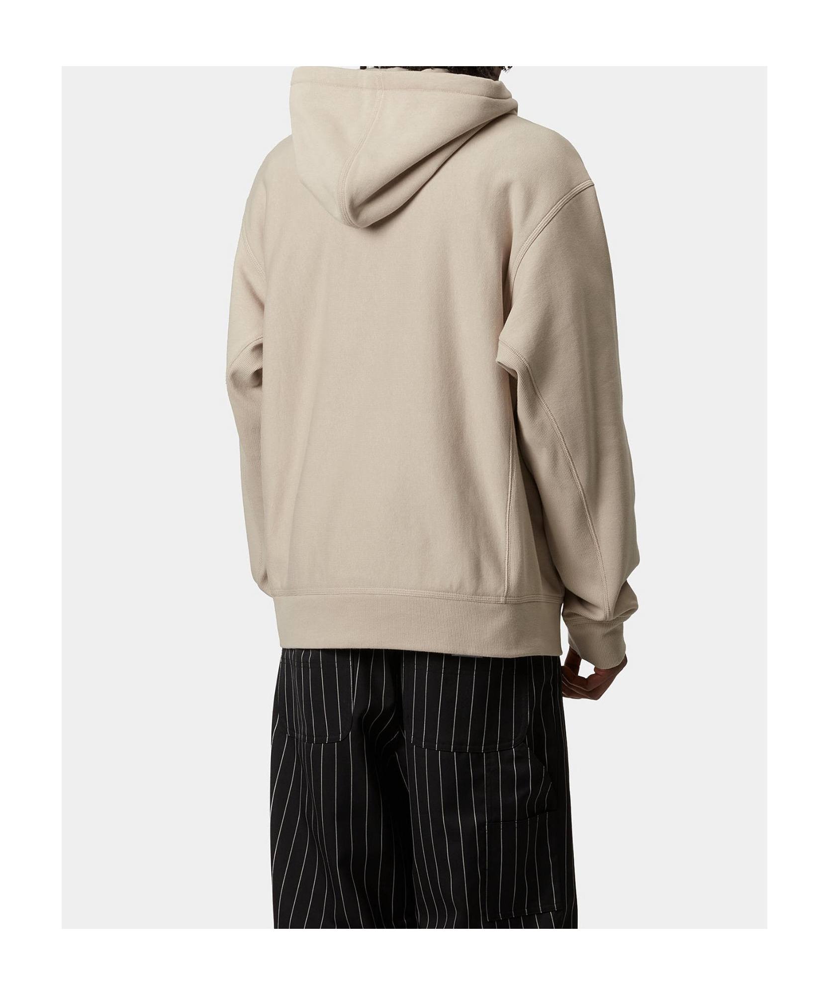 Carhartt Hoded American Script Sweatshirt In Nude