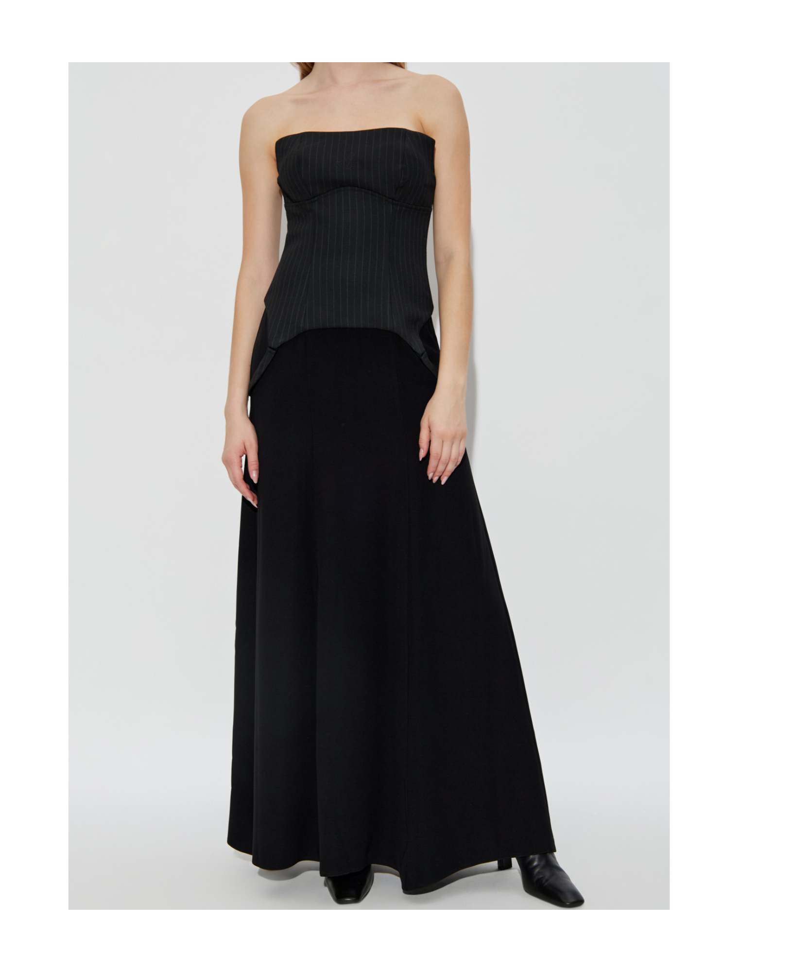 Misbhv Off-shoulder Split Dress In Black