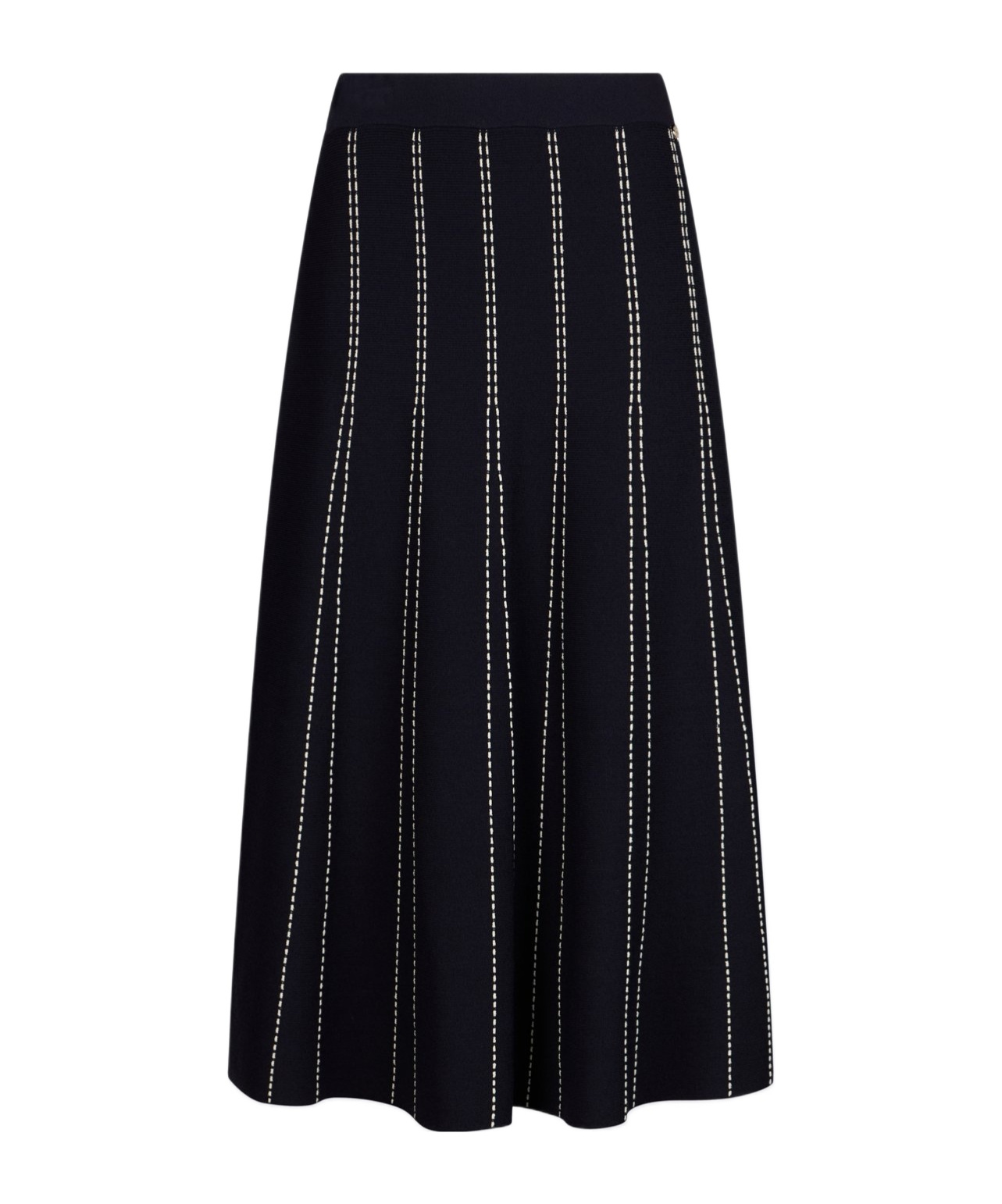 Liu •jo Elastic Waist Midi Skirt In Black