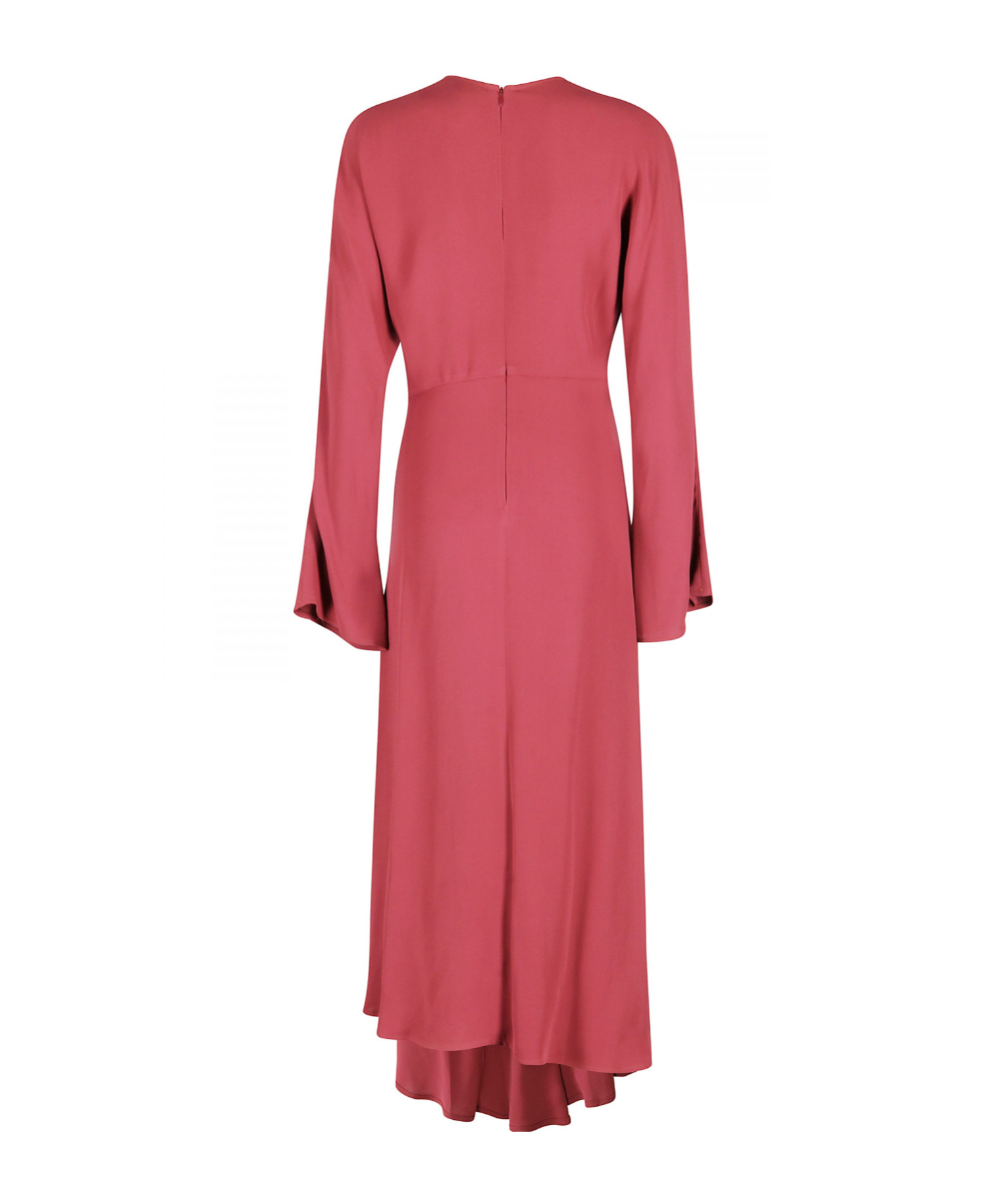 Semicouture Eleonor Dress With Asymmetric Hemline And Flared Skirt In Red
