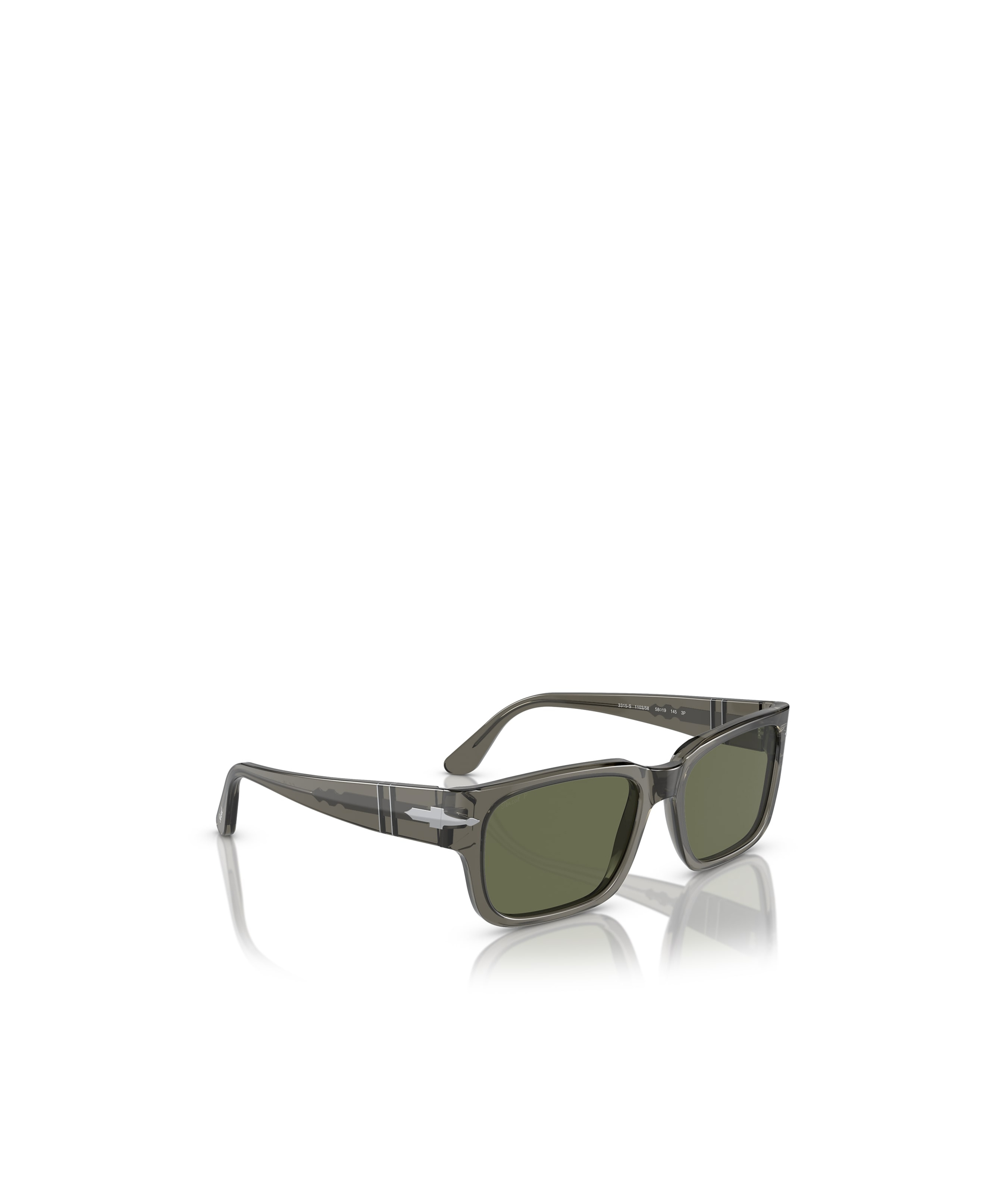 Persol Rectangular Frame Sunglasses In Green