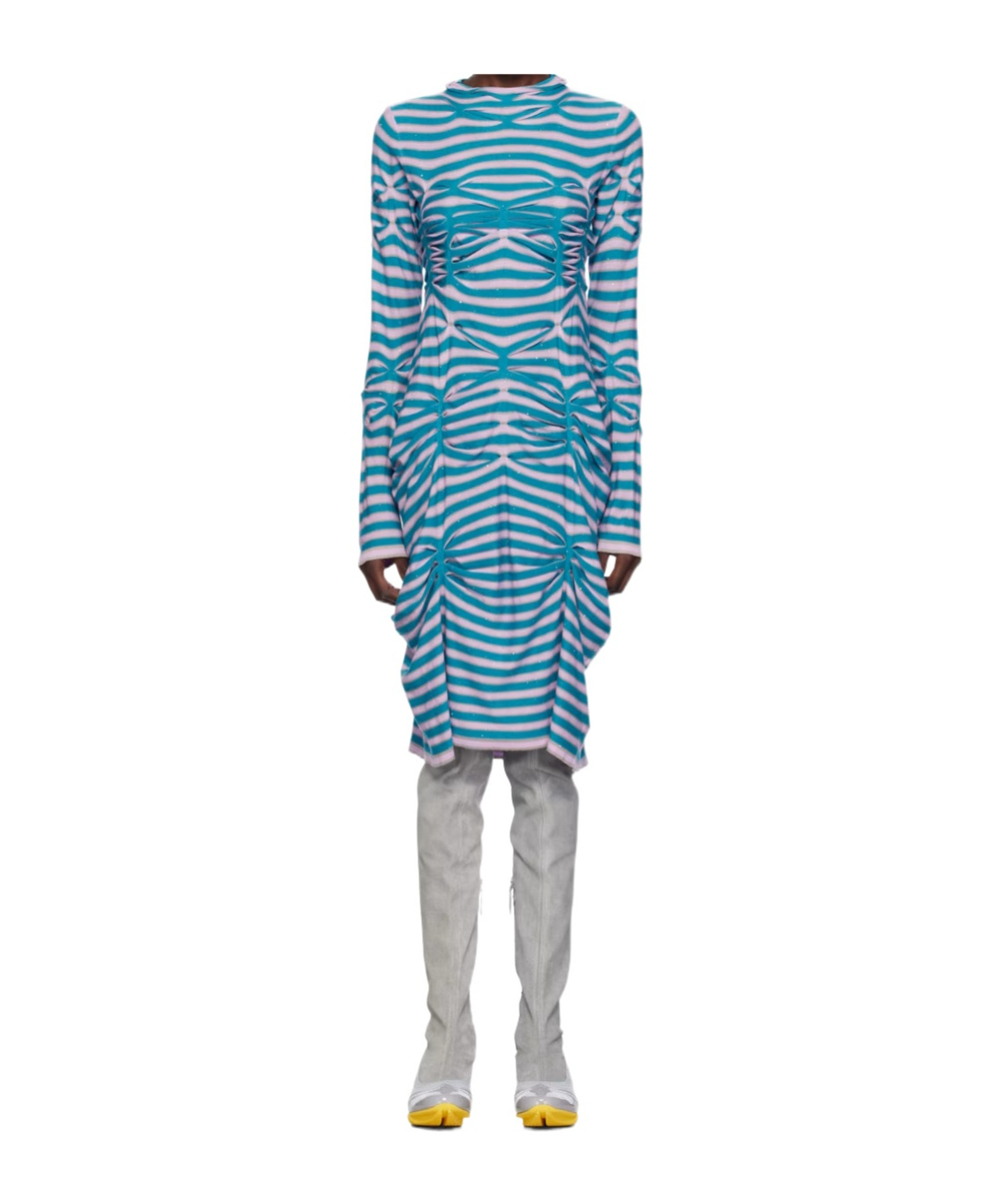 Kiko Kostadinov Striped Dress In Multi