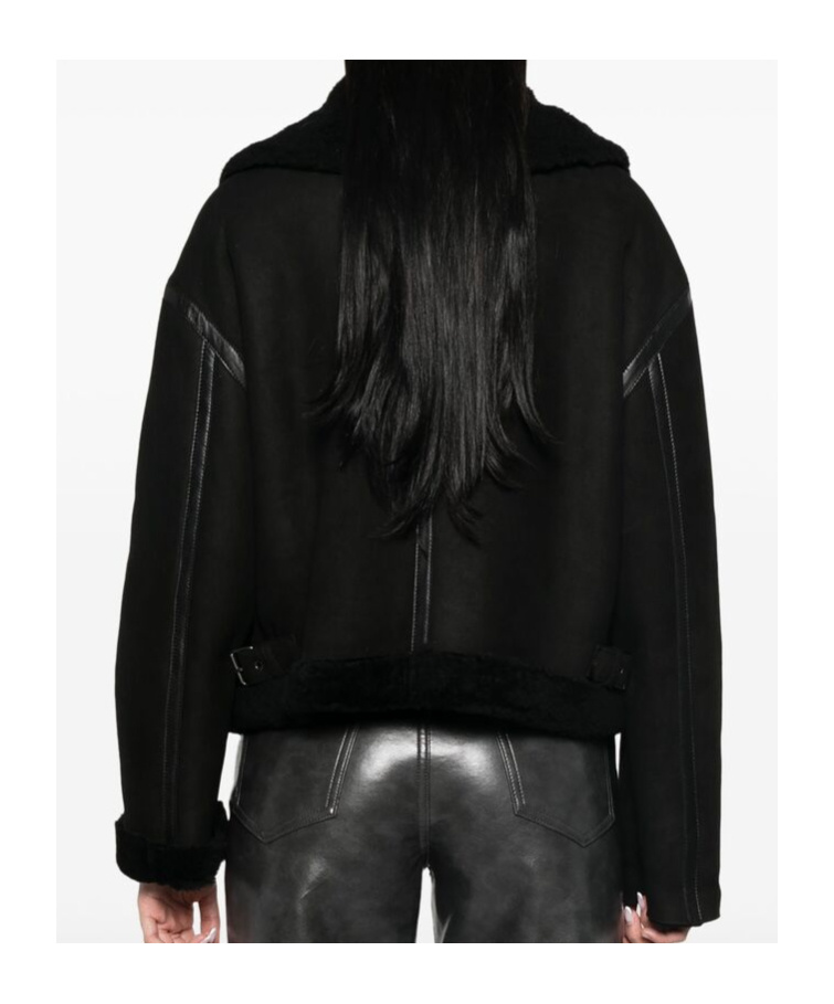 Salvatore Santoro Long Sleeve Leather Jacket In Black