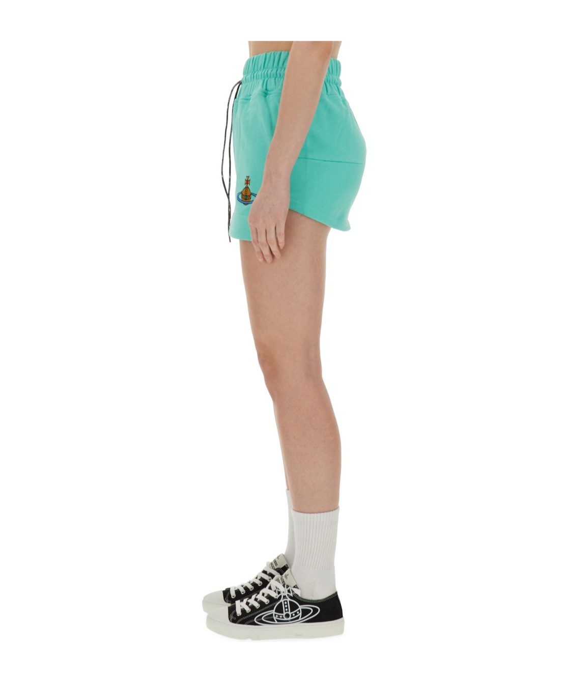 Vivienne Westwood Orb-embroidered Cotton Miniskirt In Multicolor