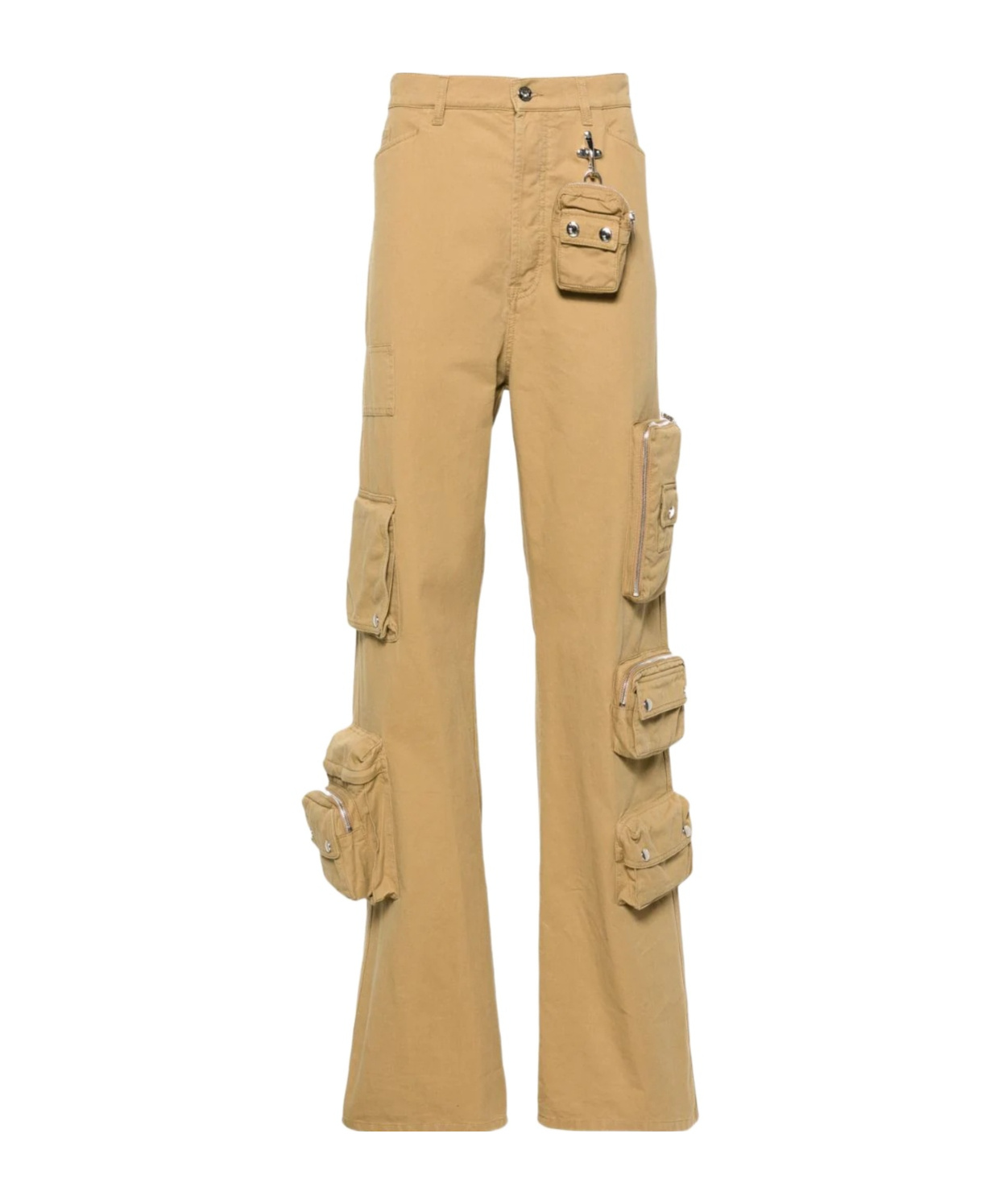 Lanvin X Future Utility-pockets Straight Trousers In Nude
