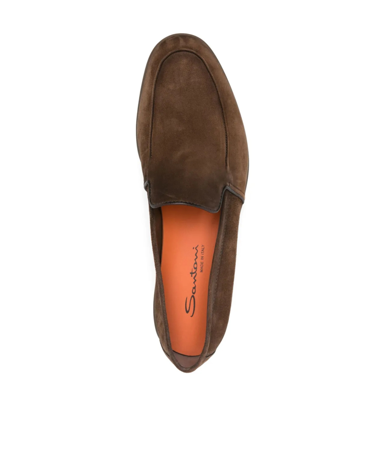 Santoni Suede Carlos Penny Loafers In Green