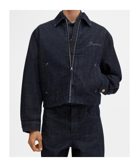 Jacquemus Lapel Long Sleeve Casual Jacket In Blue