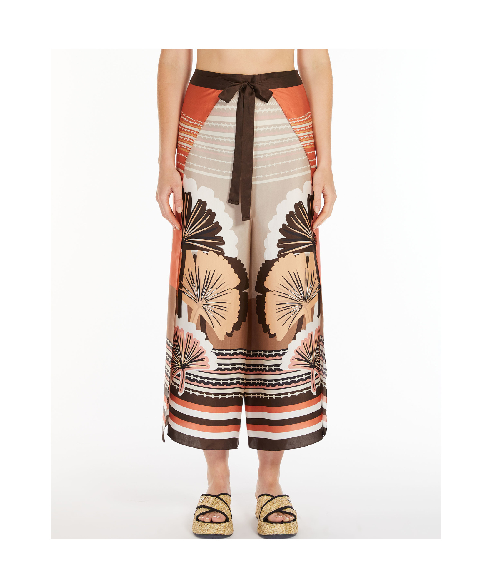 Max Mara Printed Beach Pants In Multicolor