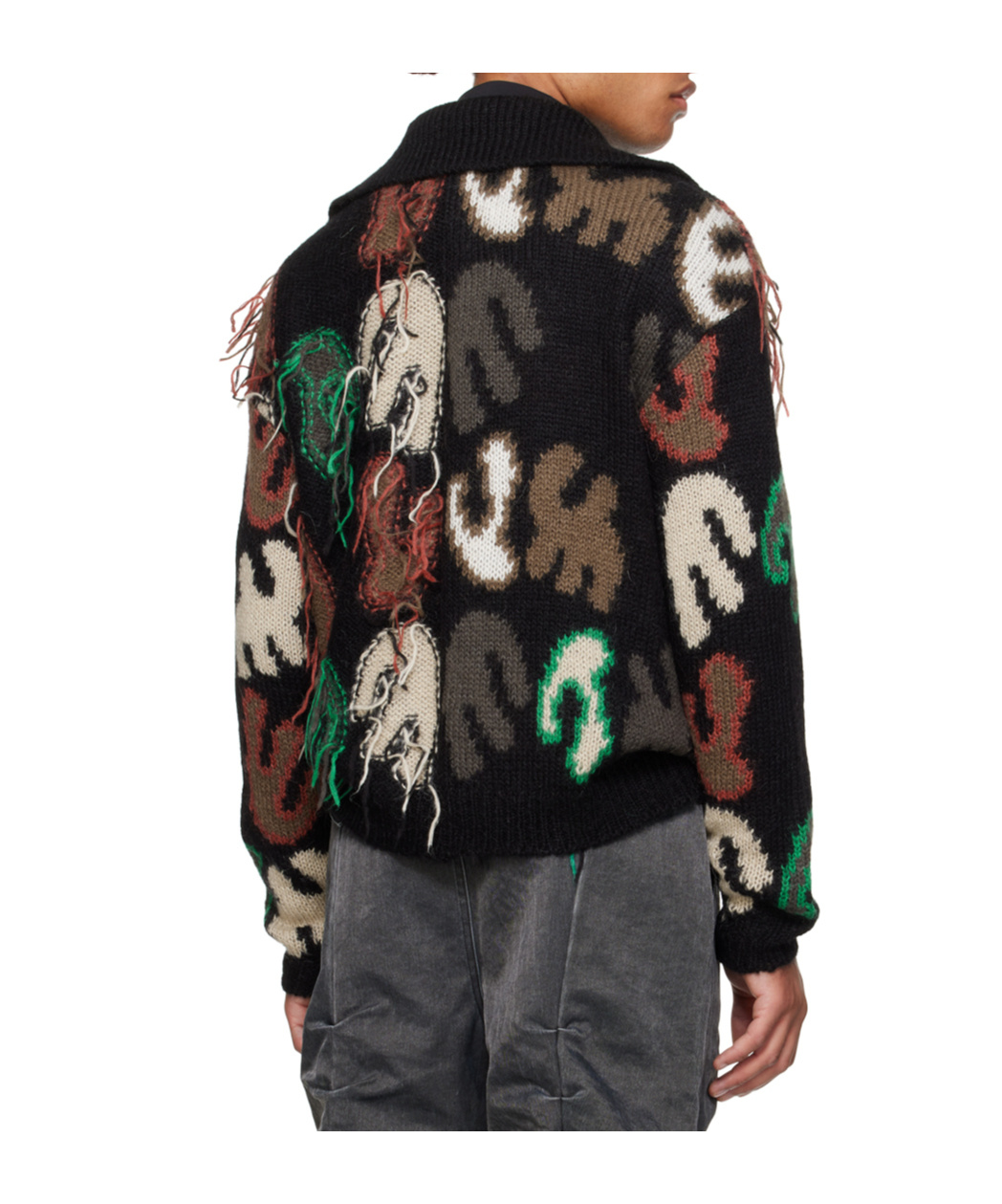 Andersson Bell Rainbow Intarsia Sweater In Black