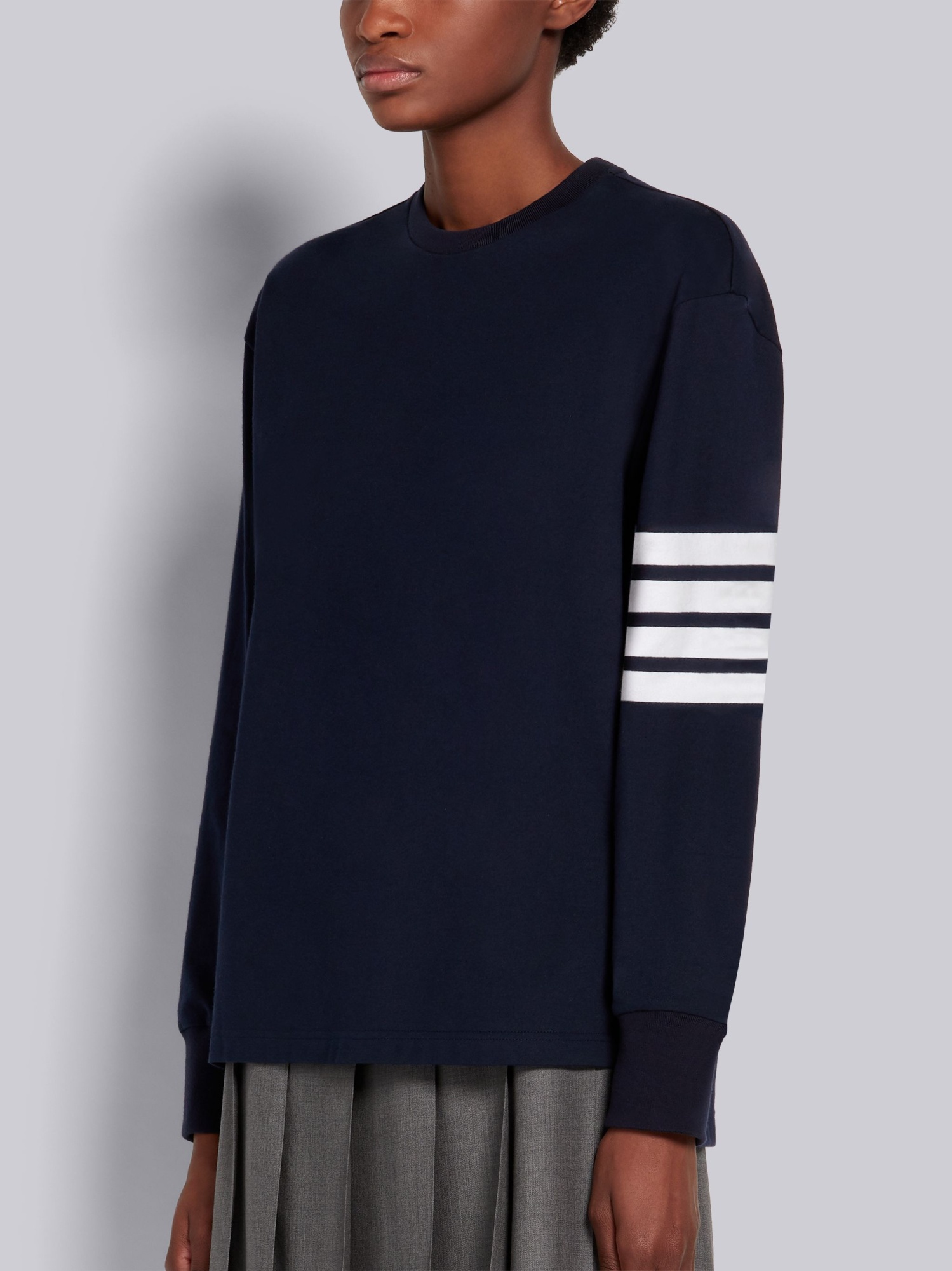 Thom Browne 4-bar Stripe Long-sleeve T-shirt In Black