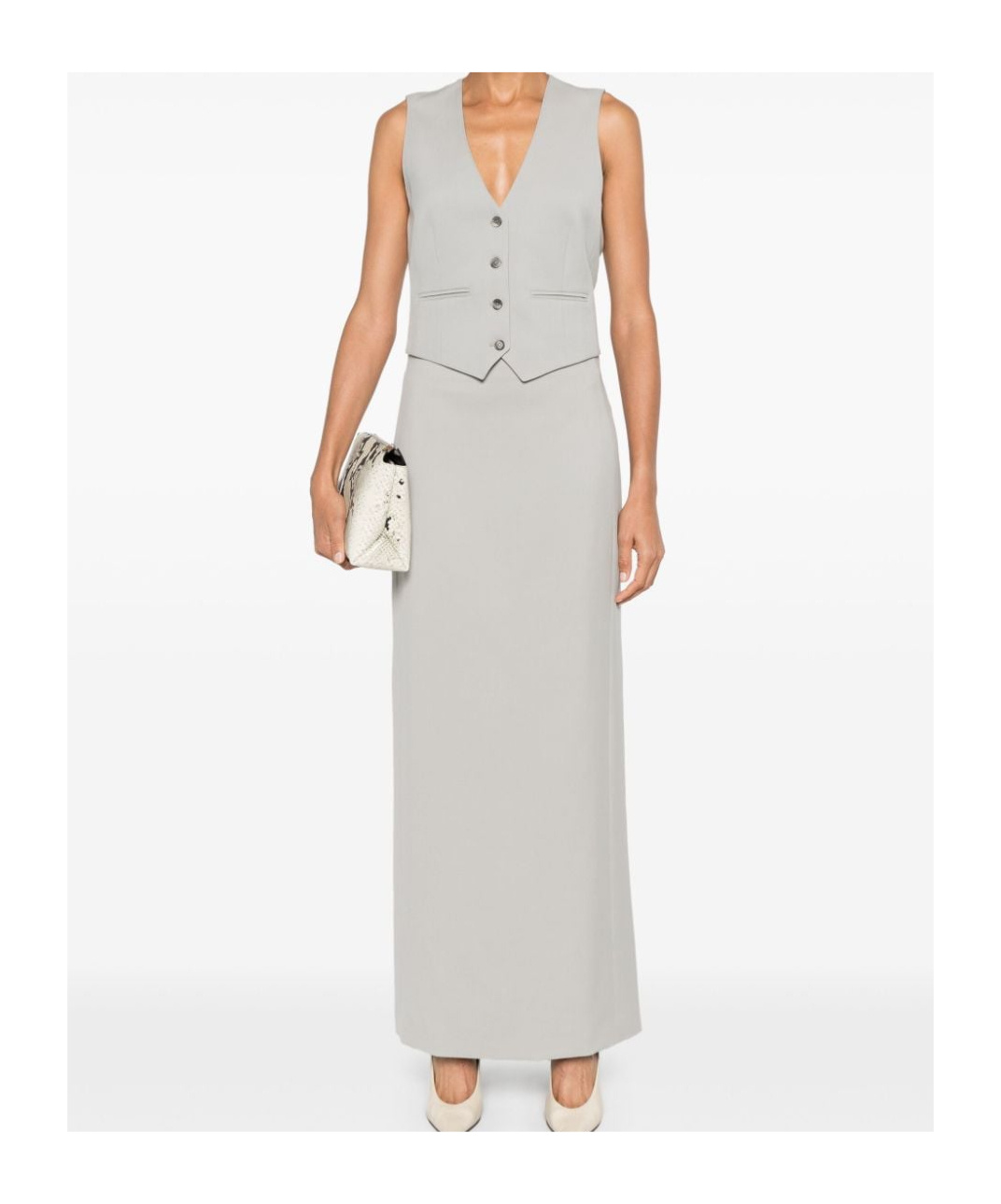 WARDROBE.NYC GREY WAISTCOAT WARDROBE.NYC - WOMEN