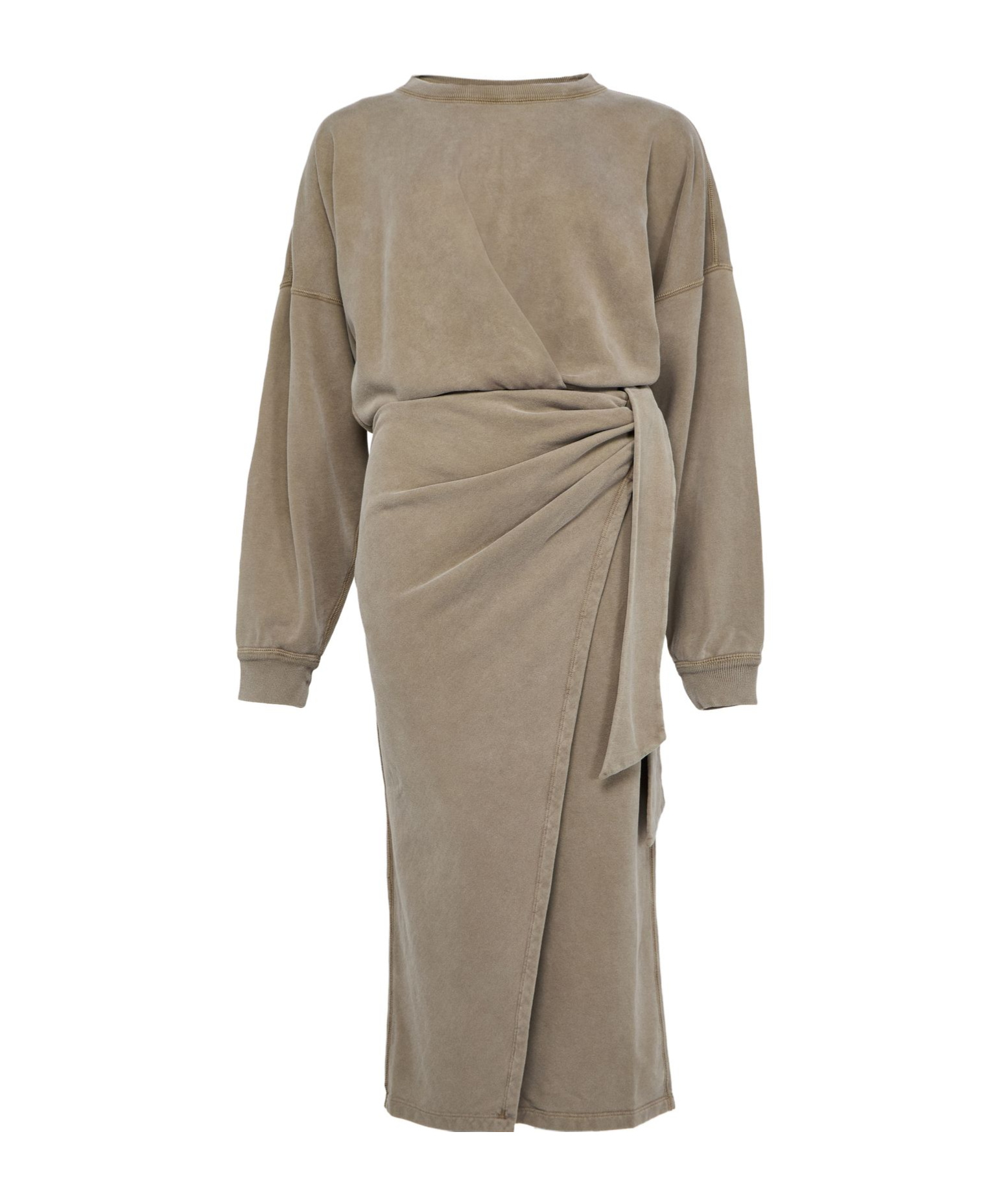 Shop Isabel Marant Étoile Sandrina Midi Dress In Light Khaki