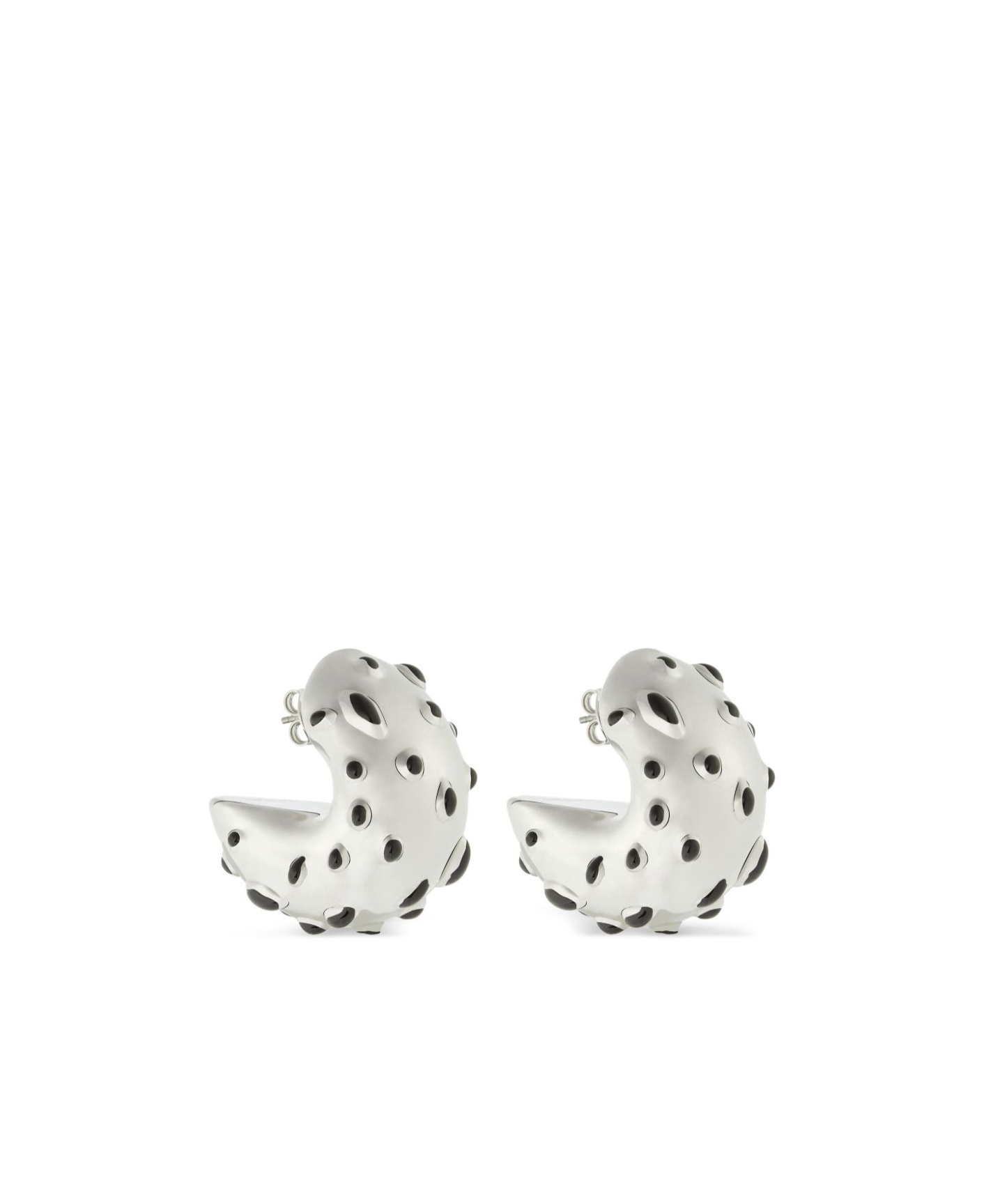 Shop Courrèges Spotted Metal Earrings