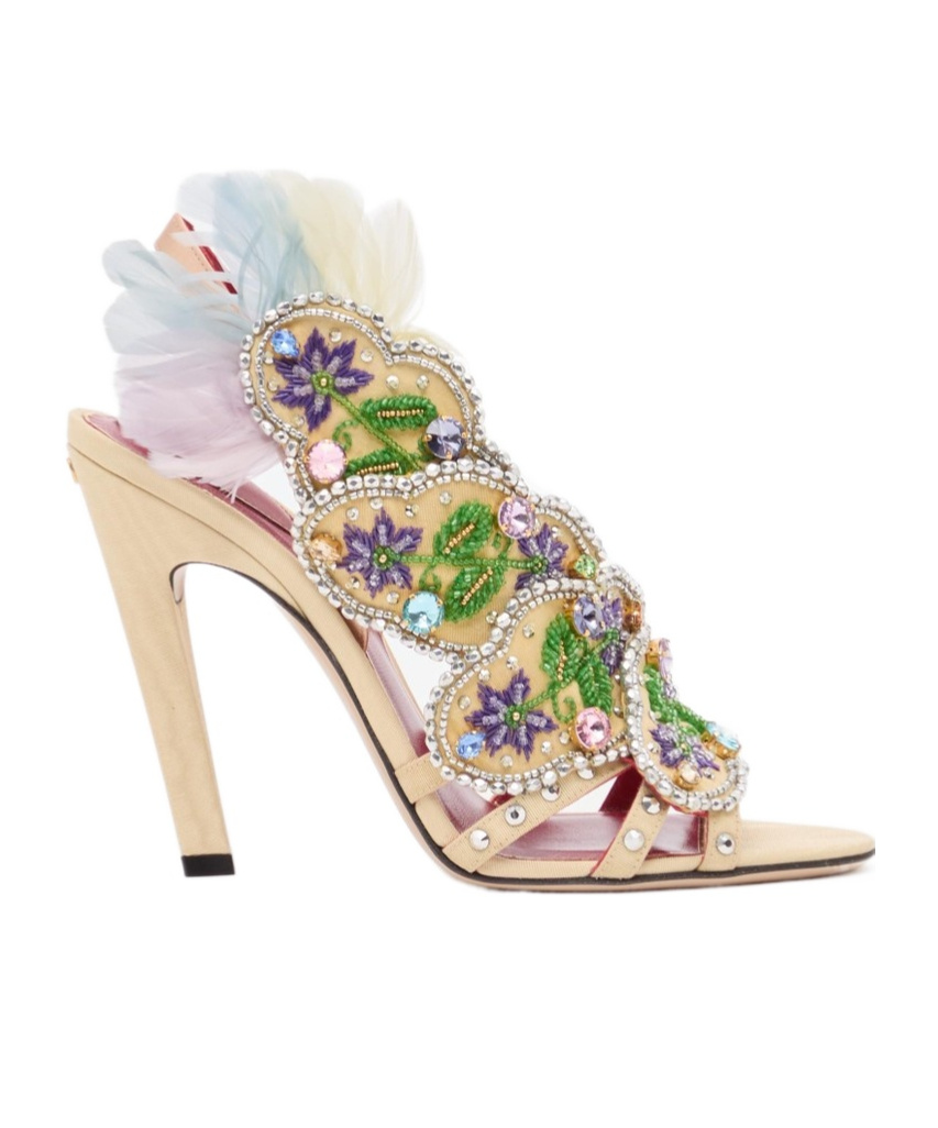 Valentino 105mm Dans Le Foyer Crystal-embellished Sandals In Multi