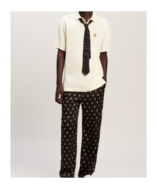 Palm Angels Bear In Mind Polo T-shirt In White