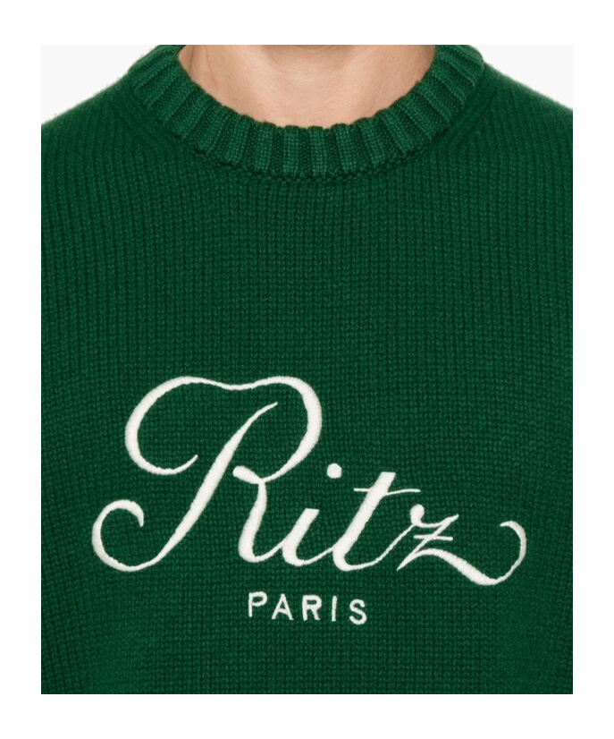 Frame X Ritz Paris Joint Sweater In Green
