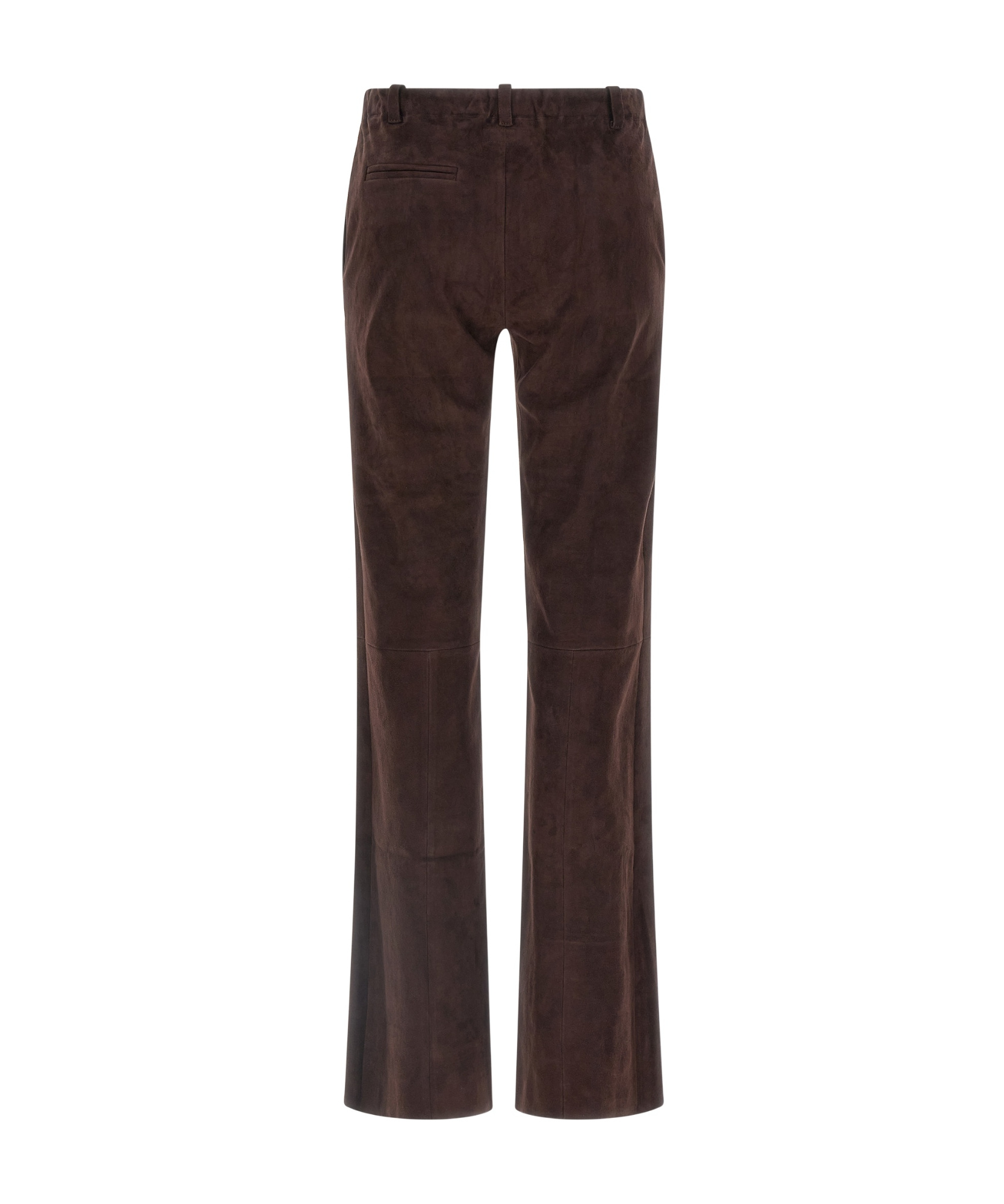 Stouls Flared Suede Trousers In Brown