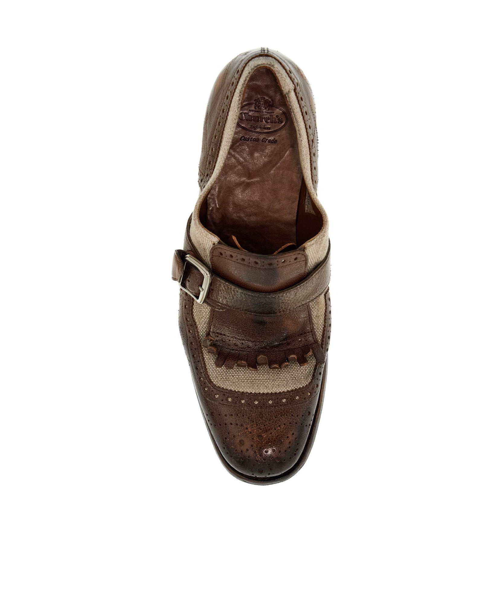 Shop Church's Shanghai Fringe Detailed Loafers In Black