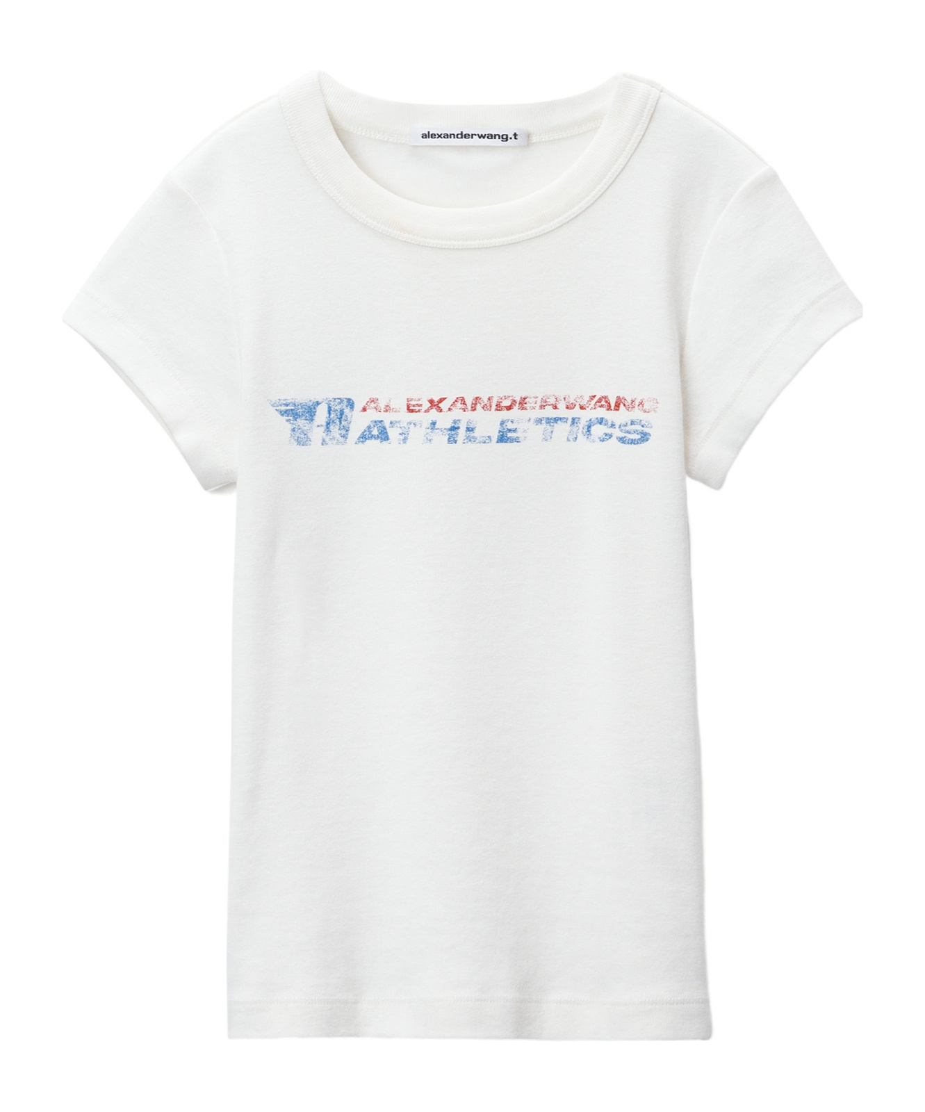 Alexander Wang T Faded Logo-print T-shirt In White