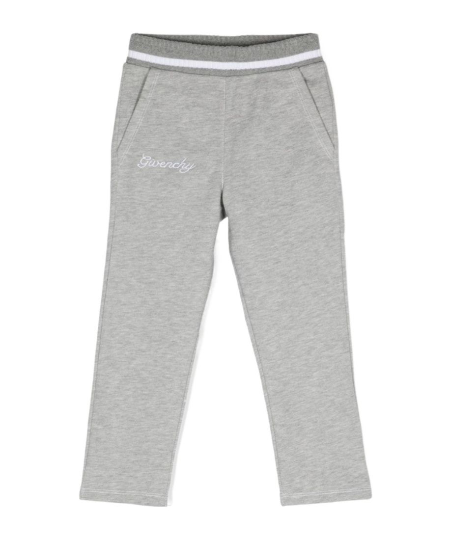 Givenchy Logo-embroidered Mélange Track Pants In Gray