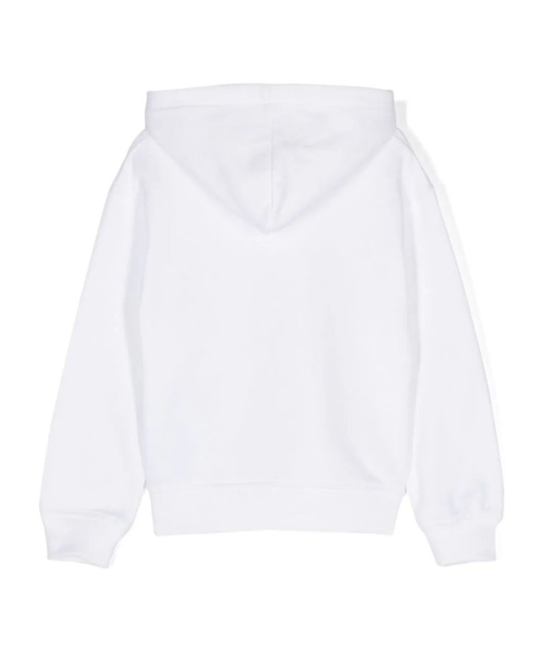 Moschino Logo-embossed Cotton Hoodie In White