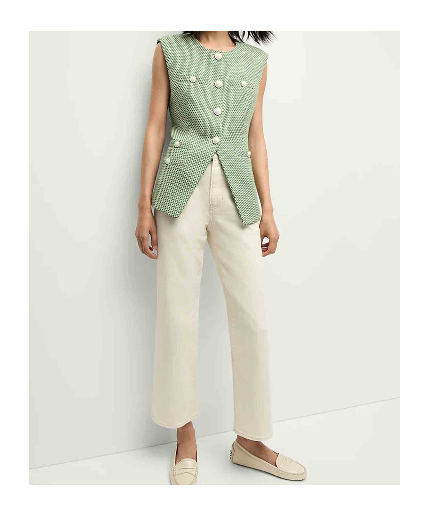 Veronica Beard Tamara Tailored Vest In Green
