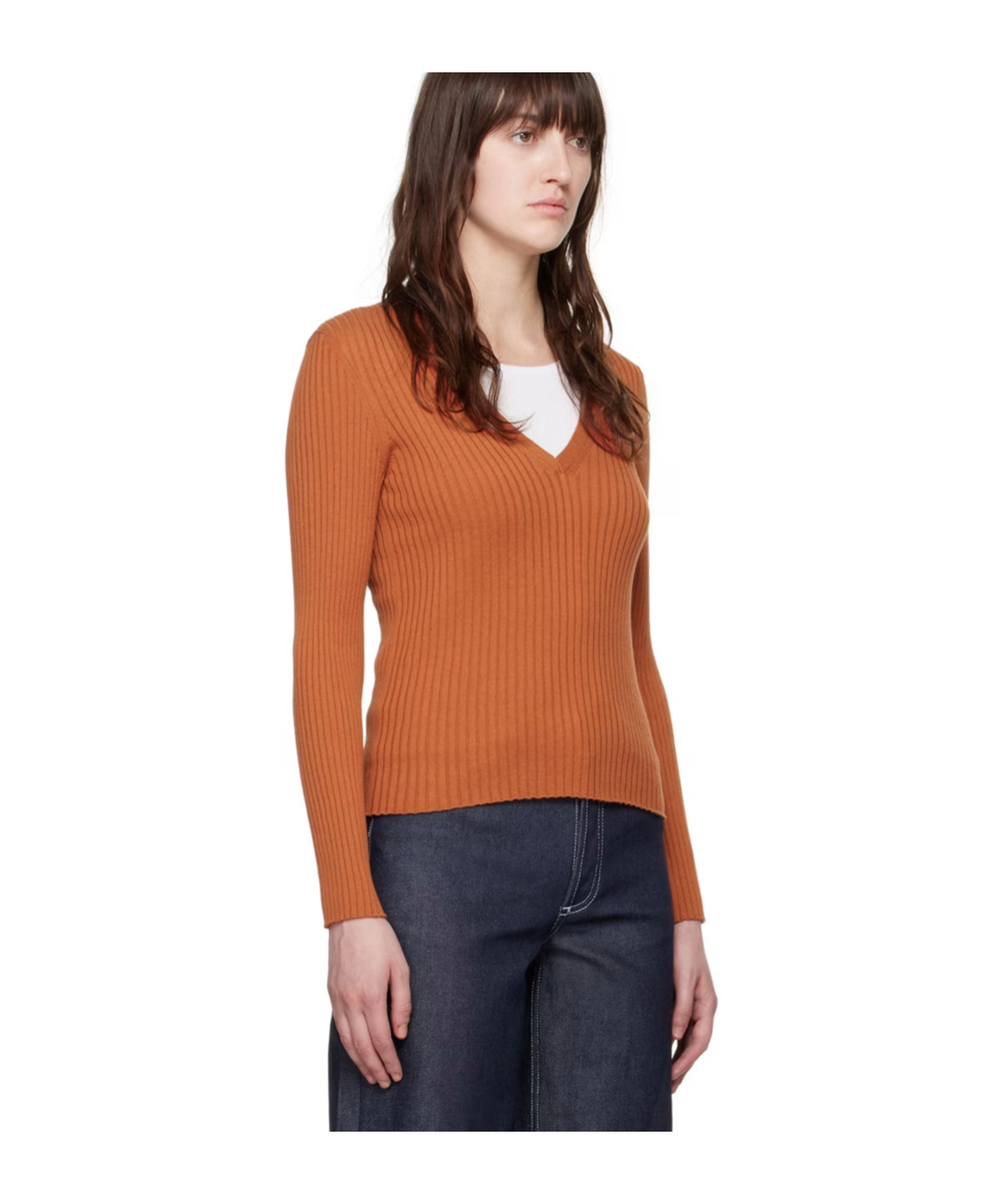 Apc Camille Chunky-ribbed Jumper In Brown