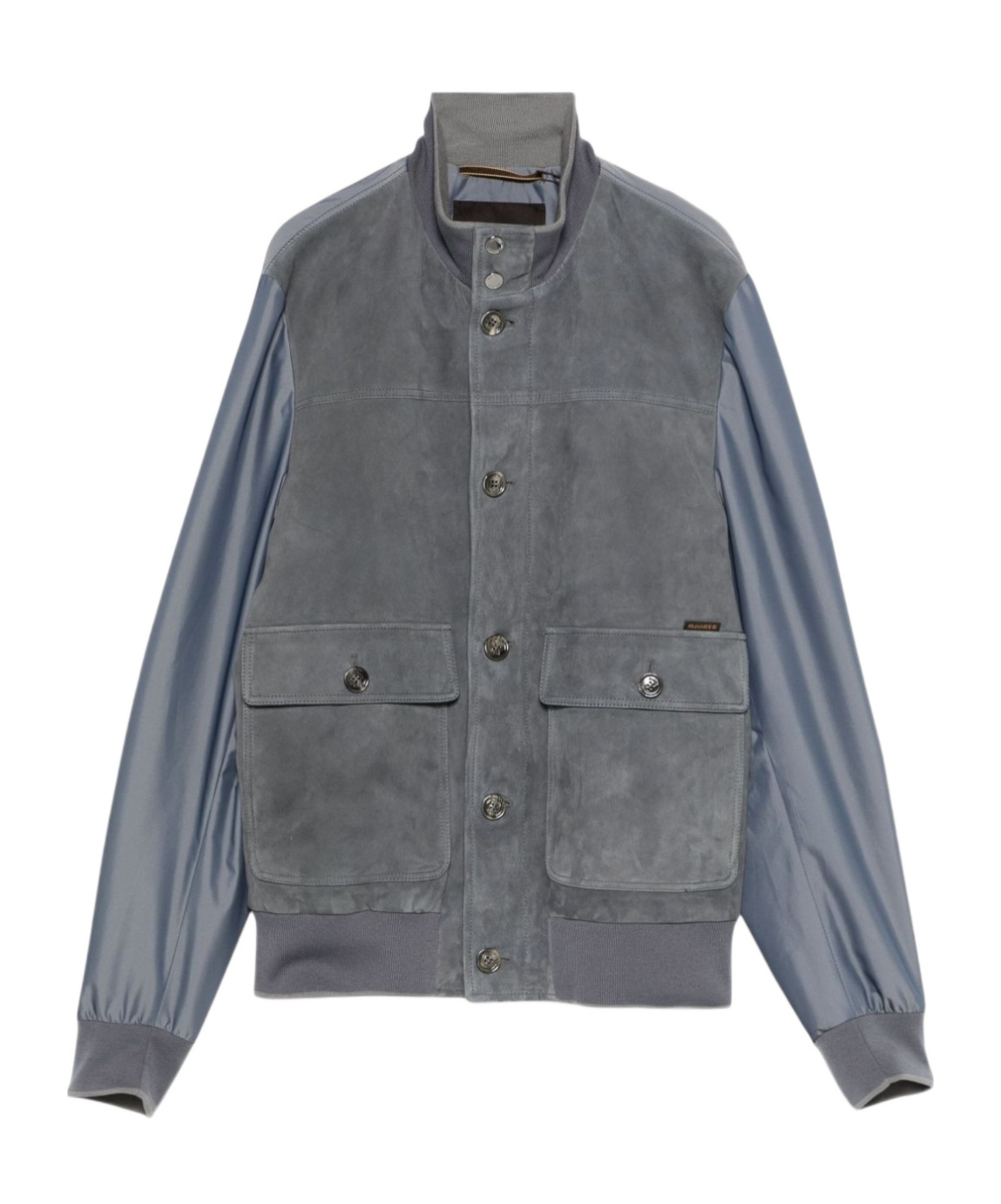 Moorer Turtleneck Casual Jacket In Gray