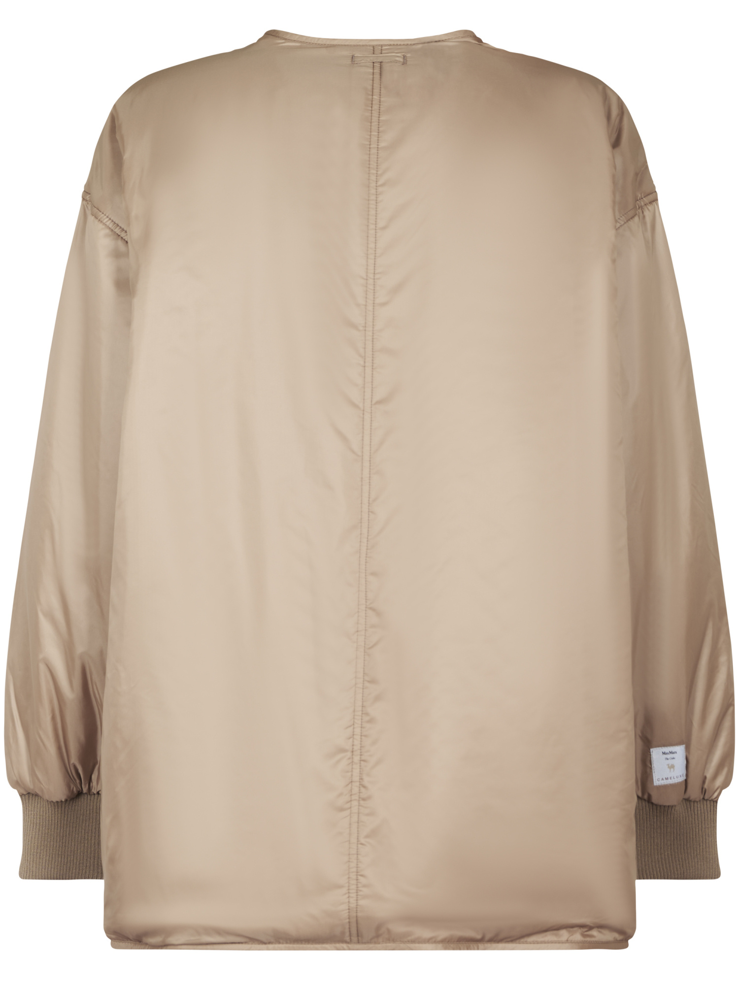 Max Mara Collarless Puffer Jacket In Neutral