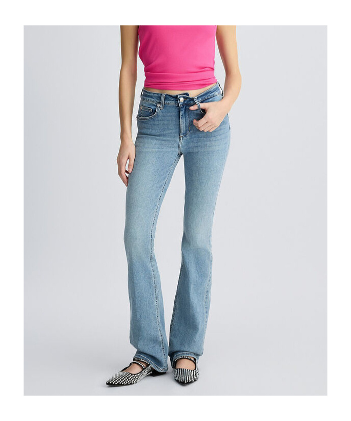 Liu •jo Liu Jo High-waisted Bootcut Jeans With Stonewash Finish In Blue