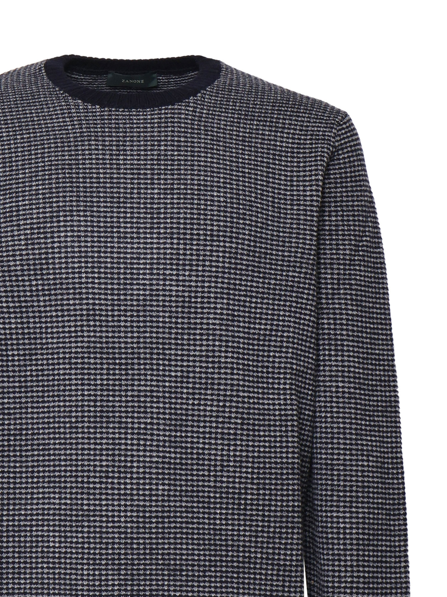 Zanone Crew-neck Wool Jumper In Black