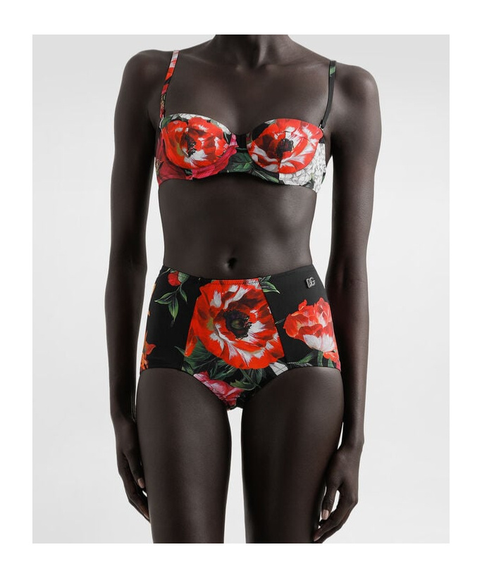 Dolce & Gabbana Dolce Gabbana Floral Printed Two-piece Swimsuit In Multi