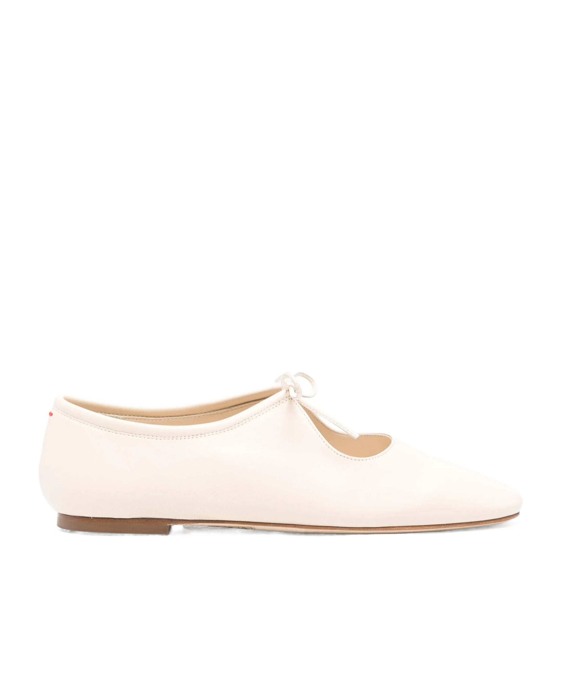 Aeyde Leather Ballet Flats In White