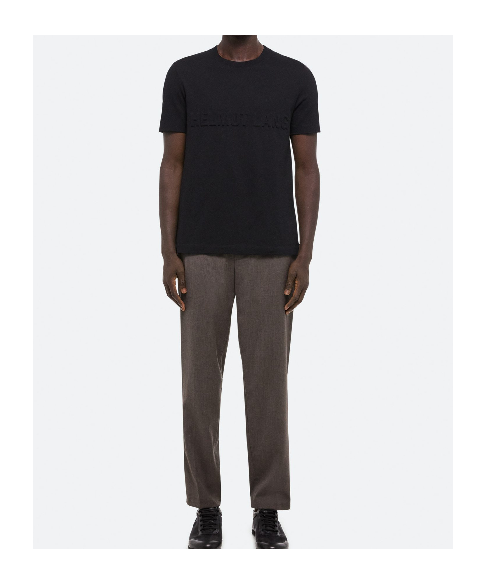 Helmut Lang Embossed Logo Tee In Black