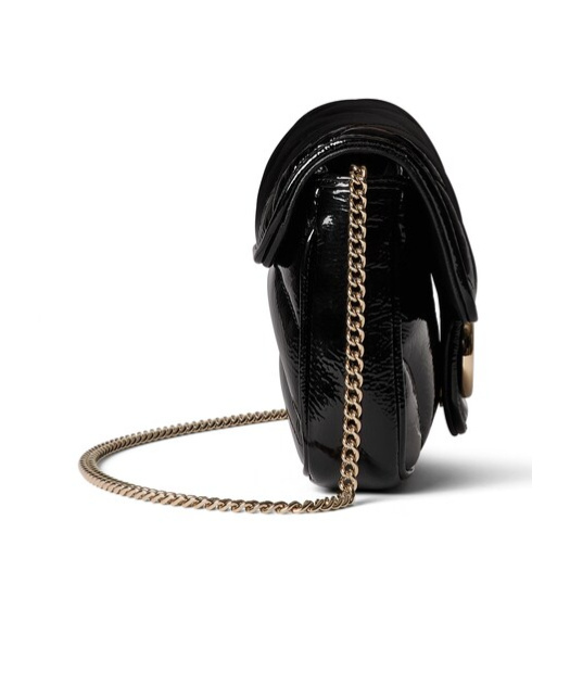 Shop Gucci Small Marmont Crossbody Bag In Black