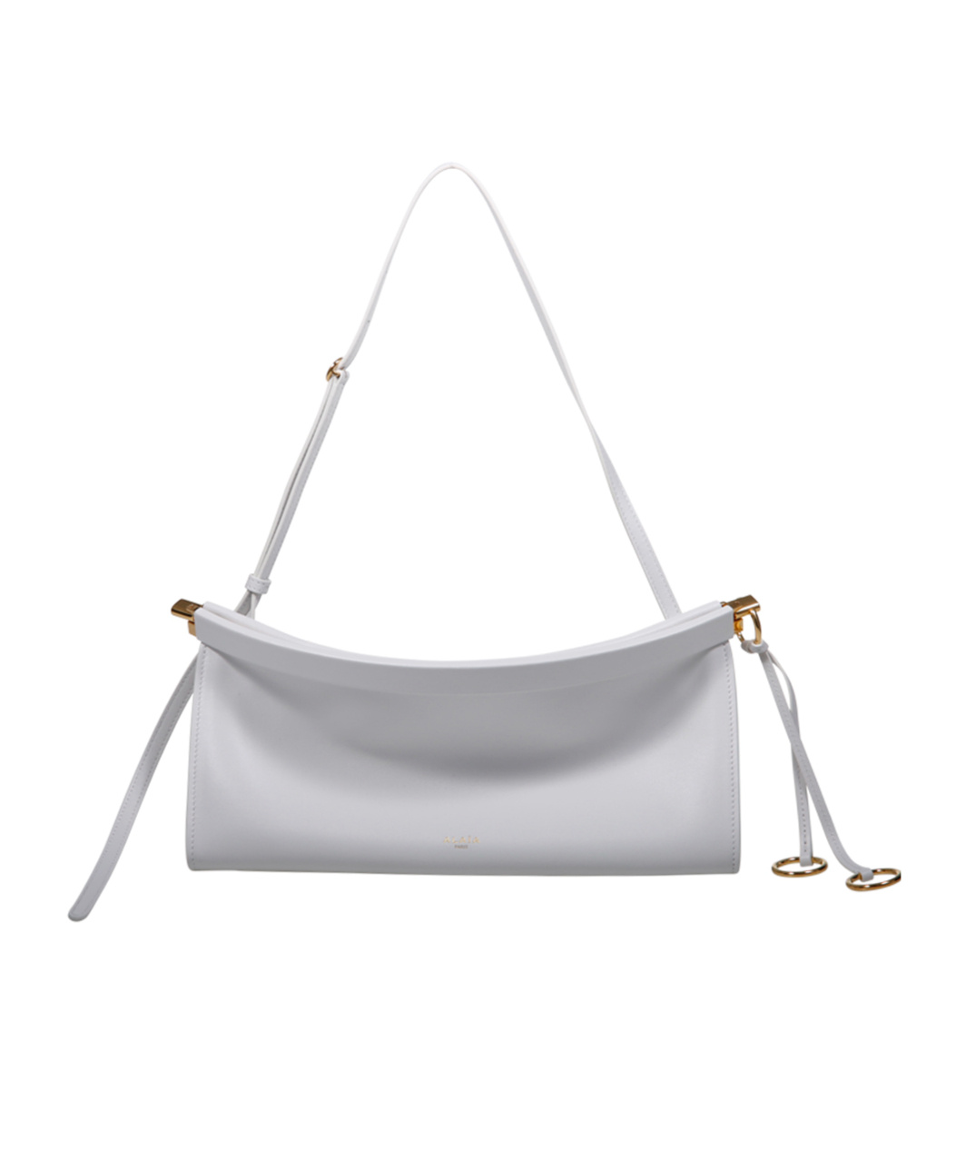 Shop Alaïa Le Click East West Medium Bag In Leather In Gray