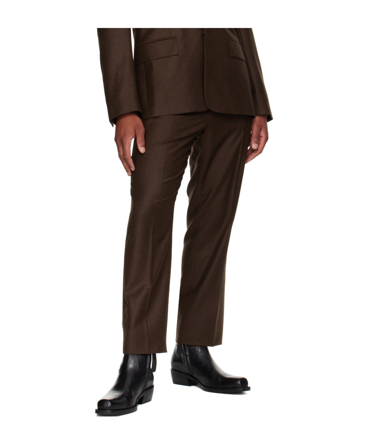 Ferragamo Tailored Trousers In Brown
