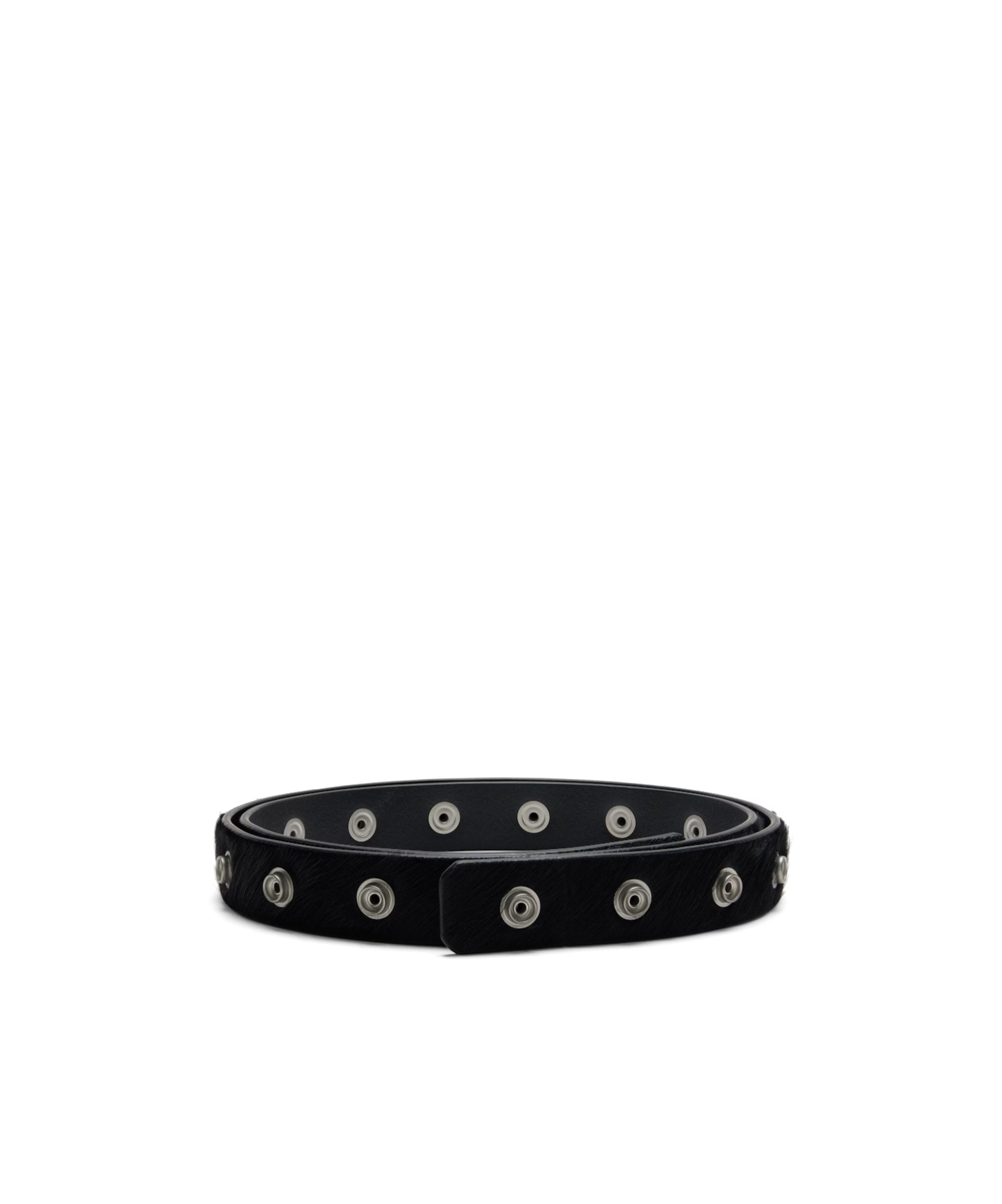 Rick Owens Press-stud Leather Belt In Black