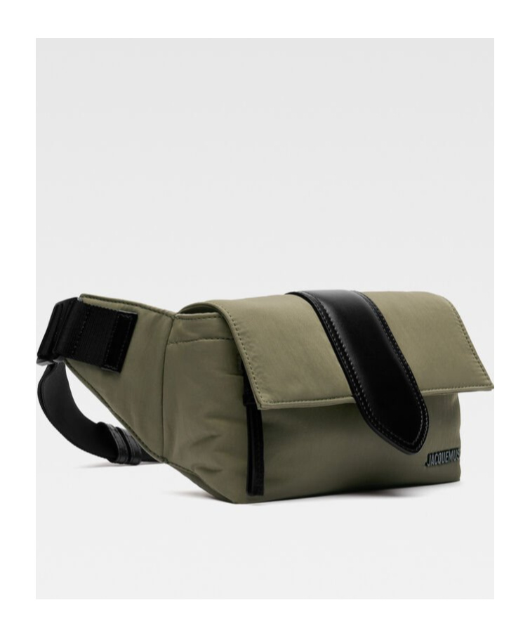 Jacquemus La Banane Bambino Cotton Belt Bag In Green
