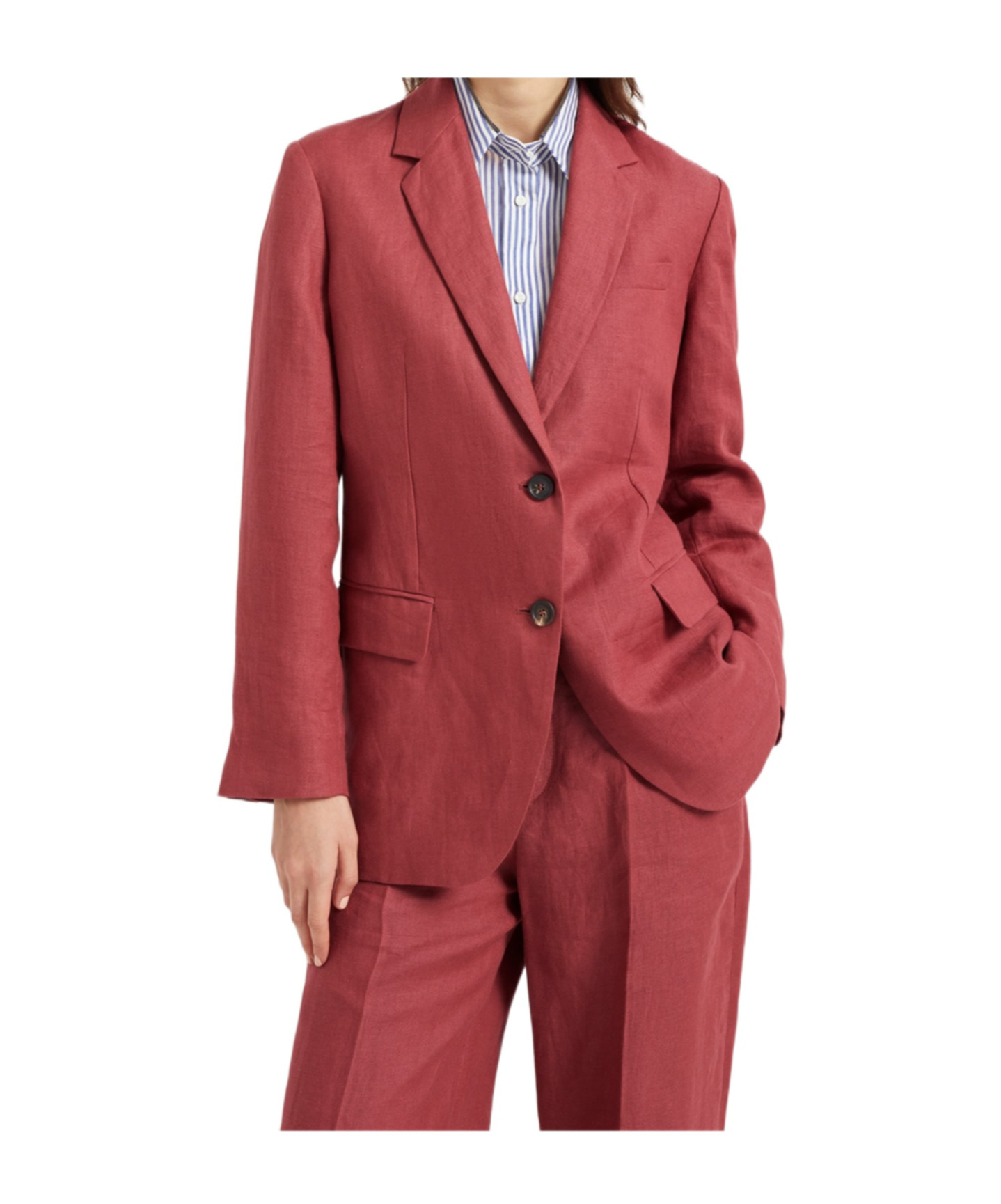 Brunello Cucinelli Gabardine Blazer In Red