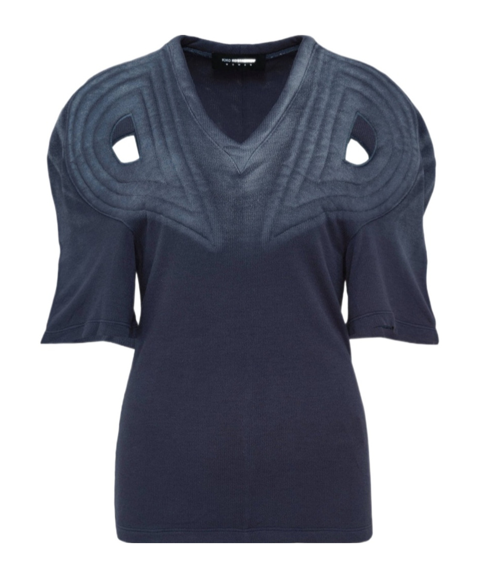 Kiko Kostadinov Navy Celritatem Padded T-shirt In Brown