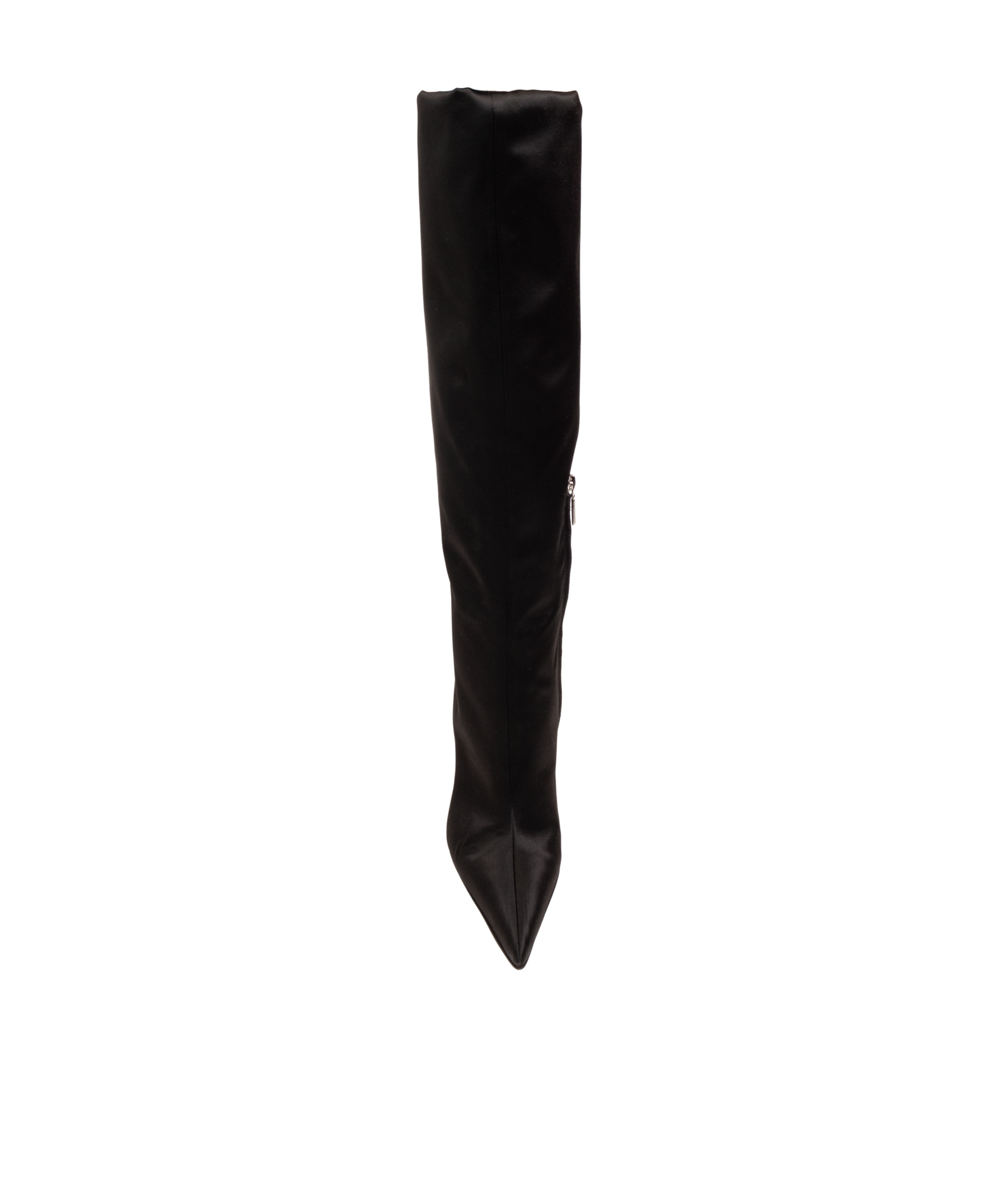 Dolce & Gabbana Lollo 105 Knee-high Satin Boots In Black
