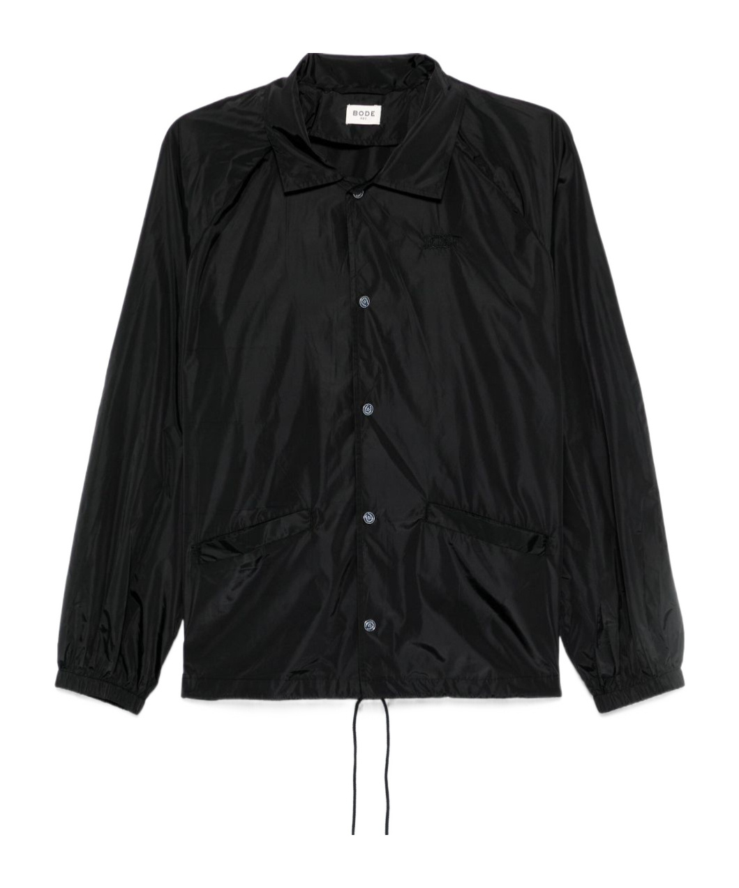 Bode Black Nylon Track Jacket In Black